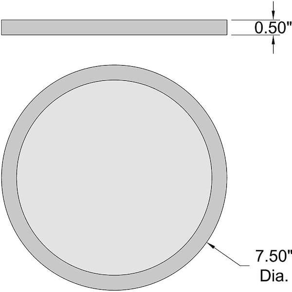 Disc, LED Flush Mount, Brushed Steel Finish, Acrylic Lens Acrylic